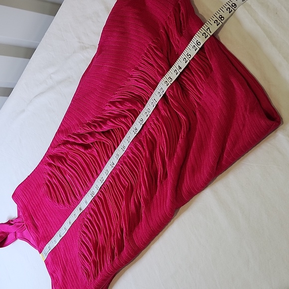 Zac Posen Womens Fuchsia Ruched Mini Dress Size Medium Bodycon Stretch - Picture 7 of 10